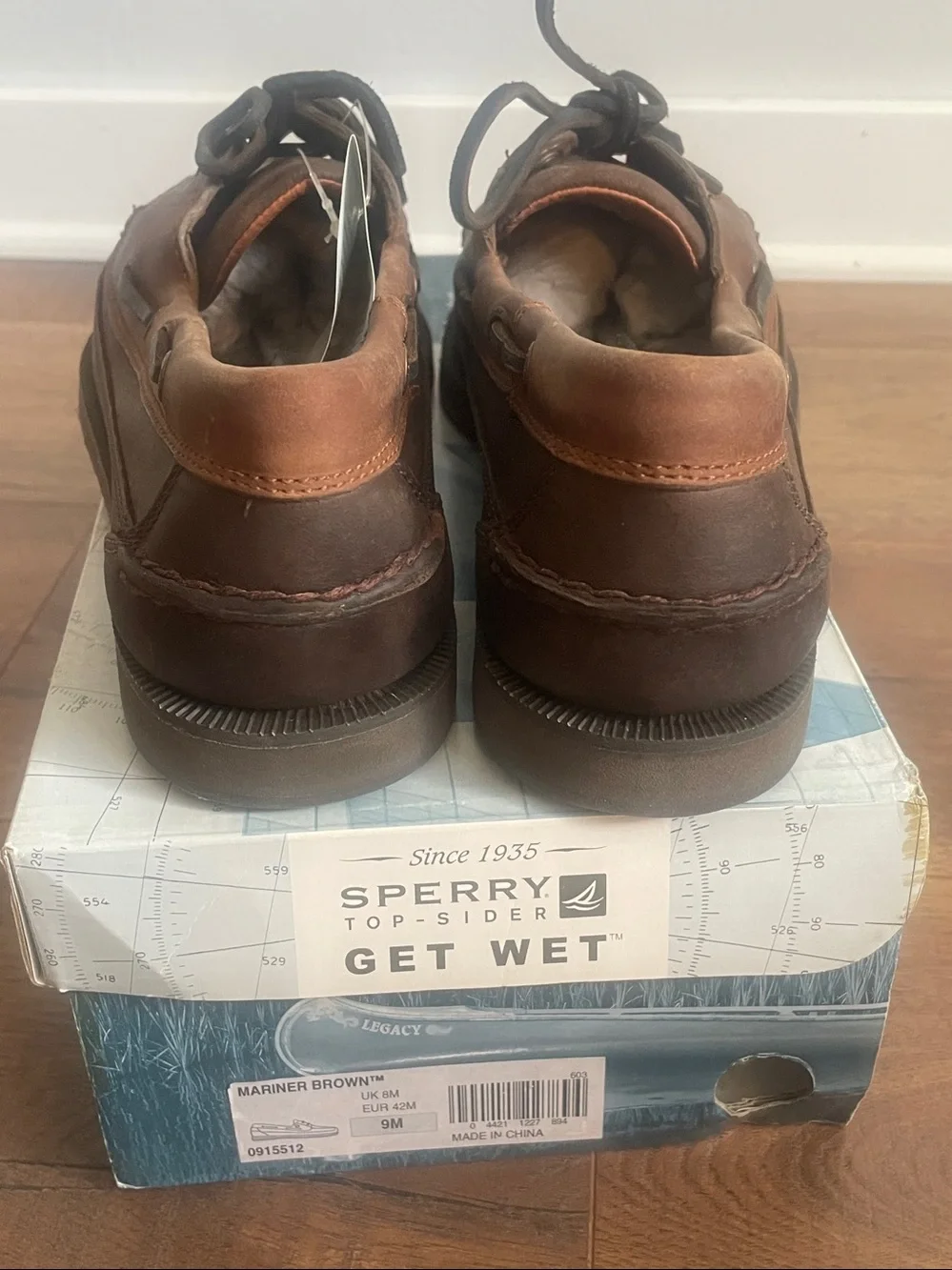 NWT Sperry Men’s Get Wet Brown Top Sider Loafers Size 9M